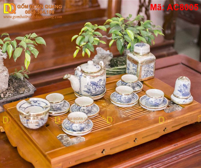 Ấm chén bọc đồng nhiều mẫu