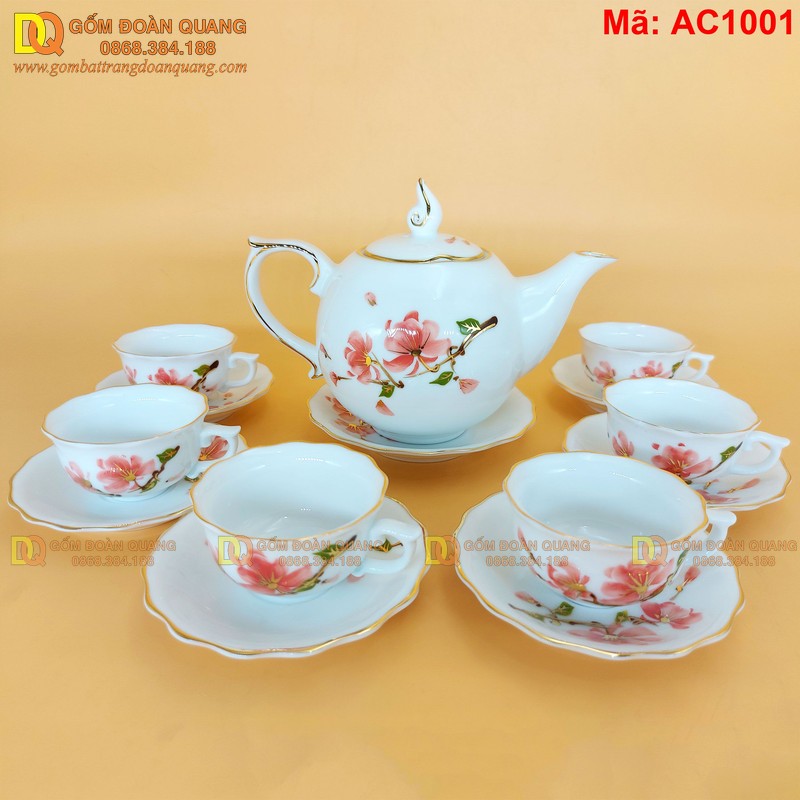bộ ấm trà bát tràng