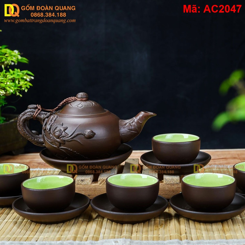 ấm trà gốm sứ bát tràng