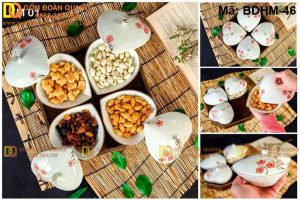 Bộ 4 hũ trong 1 bộ khay đựng bánh kẹo mã BDHM-46