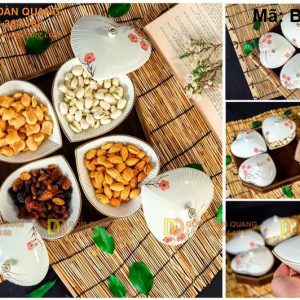 Bộ 4 hũ trong 1 bộ khay đựng bánh kẹo mã BDHM-46