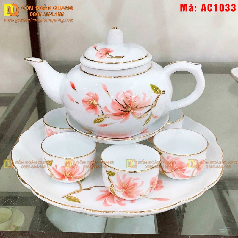 Bộ ấm chén Bát Tràng