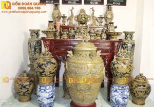 bộ đồ thờ bạch thổ phường cao cấp