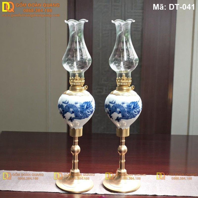 Đèn bàn thờ đẹp dùng dầu thắp đẹp mã DT-041 - Ảnh 2