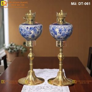 Đèn dầu gốm sứ Bát Tràng cao cấp mã DT-061