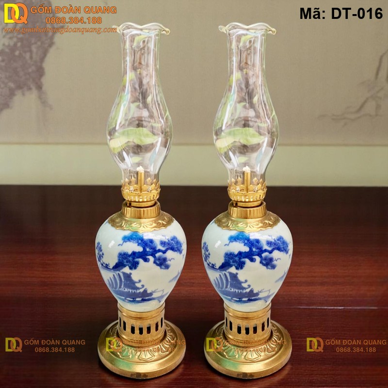 Đèn dầu gốm sứ Bát Tràng