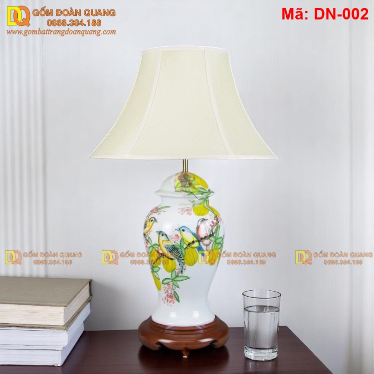 Đèn gốm Bát Tràng trang trí phòng ngủ mã DN-002
