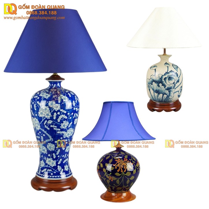 Đèn gốm Bát Tràng - Đèn ngủ để bàn trang trí đẹp