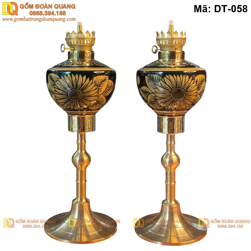 Đèn thắp bàn thờ bằng dầu truyền thống mã DT-058 - Ảnh 2