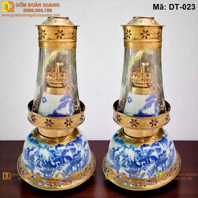 Đèn thắp bàn thờ sử dụng dầu mã DT-023