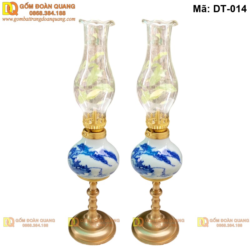 Đèn thờ gốm sứ Bát Tràng chân đồng mã DT-014 - Ảnh 4 Đèn thờ gốm sứ Bát Tràng chân đồng mã DT-014 - Ảnh 4