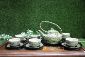 ấm chén thiên nga báo xanh