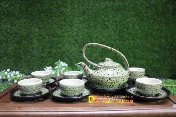 ấm chén thiên nga báo xanh