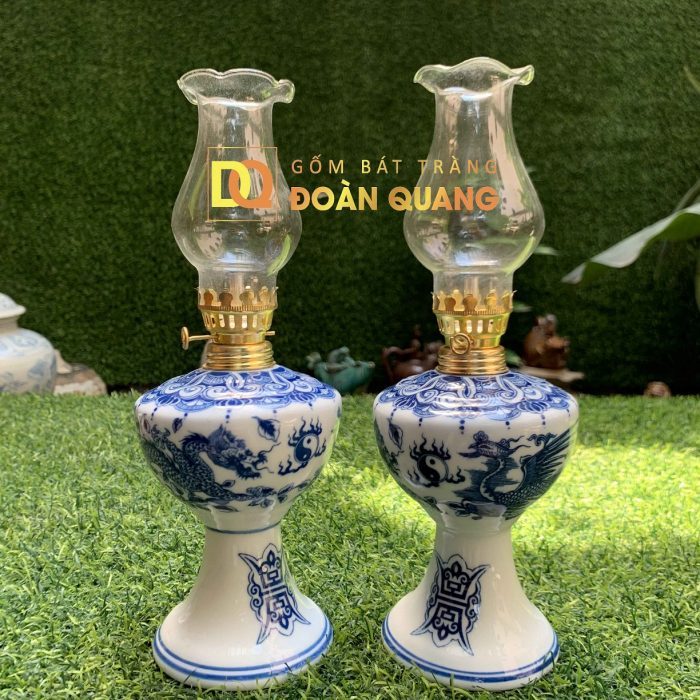 Đèn dầu thờ rồng phượng