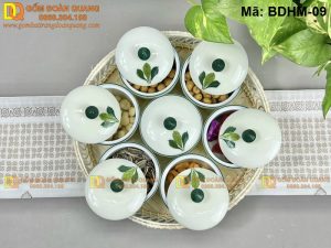 Khay đựng mứt bằng sứ cao cấp mã BDHM-09