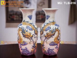 Lọ Lộc Bình Đắp rồng nổi mã TLB-016