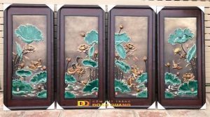 Tranh sứ phú quý trường thọ