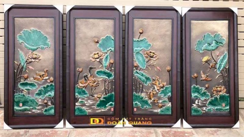 Tranh sứ phú quý trường thọ