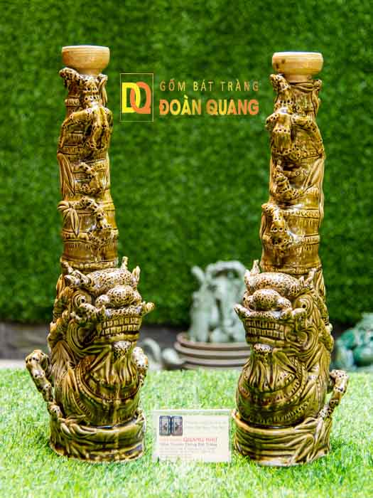 chân đèn trúc hóa long