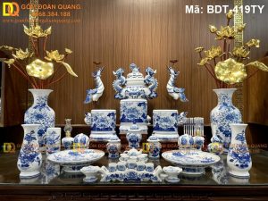 Báo giá bộ thờ gốm sứ Bát Tràng mới nhất 2025 mã BDT-419TY