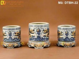 Bát hương cảnh Rồng cho bàn thờ gia tiên mã DTBH-22