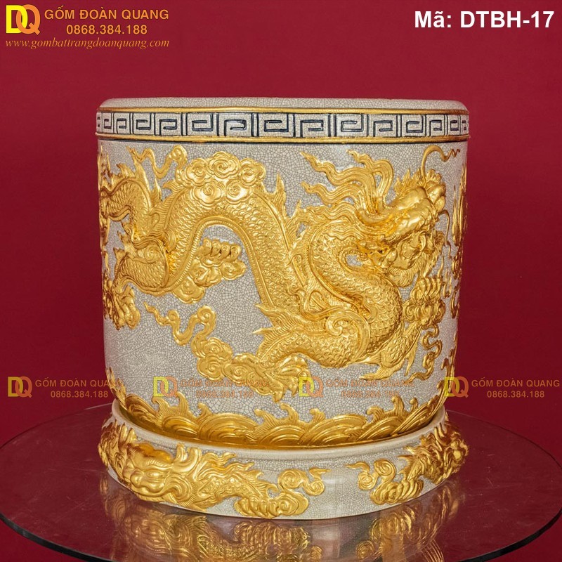 Bát hương dát vàng sang trọng mã DTBH-17