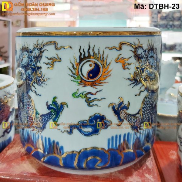 Bát hương đẹp vẽ vàng 24k đẳng cấp mã DTBH-23