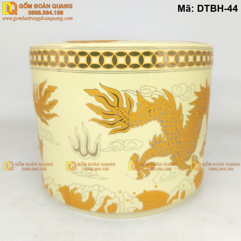 Bát hương giá rẻ màu vàng kem ánh kim mã DTBH-44 - Ảnh 3