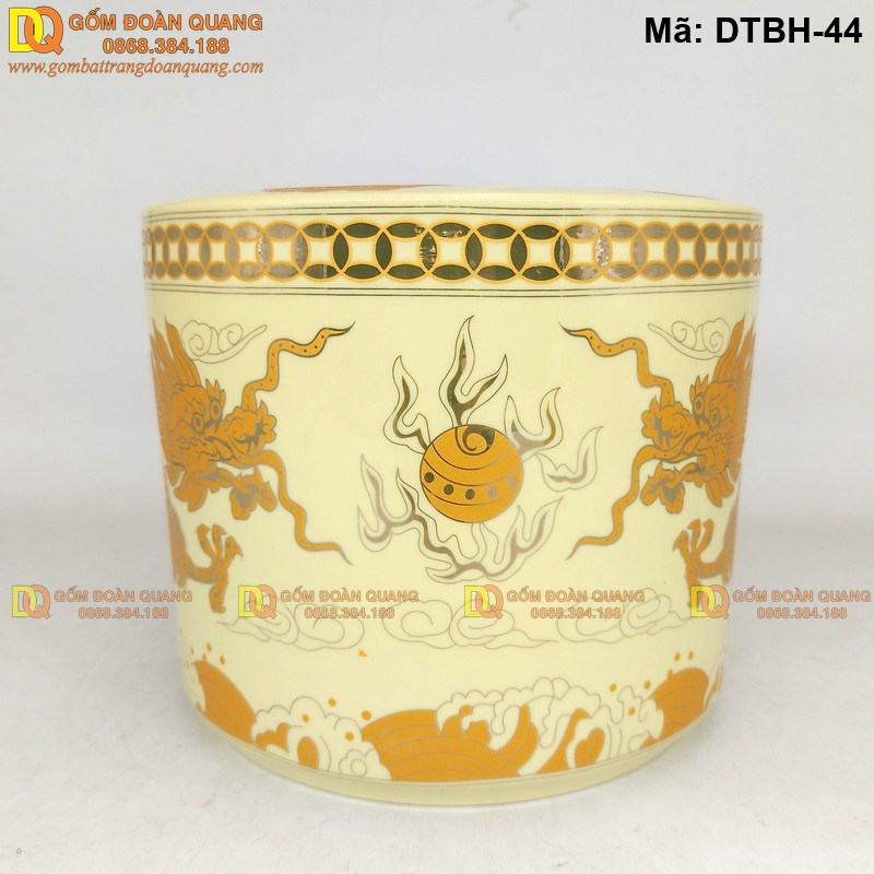 Bát hương giá rẻ màu vàng kem ánh kim mã DTBH-44