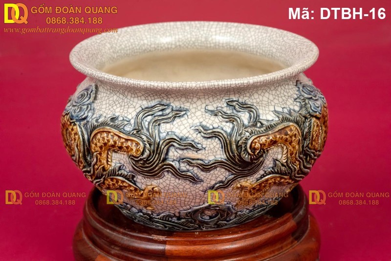 Bát nhang cao cấp sứ Bát Tràng mã DTBH-16 - Ảnh 3