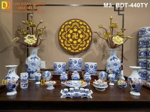Bộ đồ bàn thờ gia tiên truyền thống đẹp mã BDT-440TY