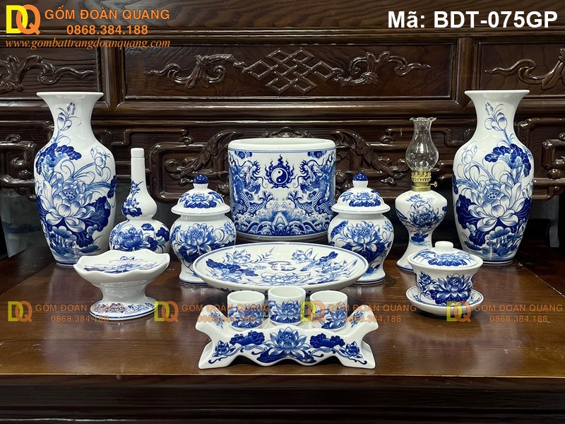 Bộ đồ cúng bàn thờ đẹp chuẩn tâm linh mã BDT-075GP