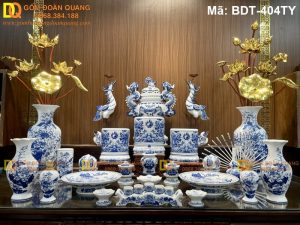 Bộ đồ thờ Bát Tràng đầy đủ mã BDT-404TY