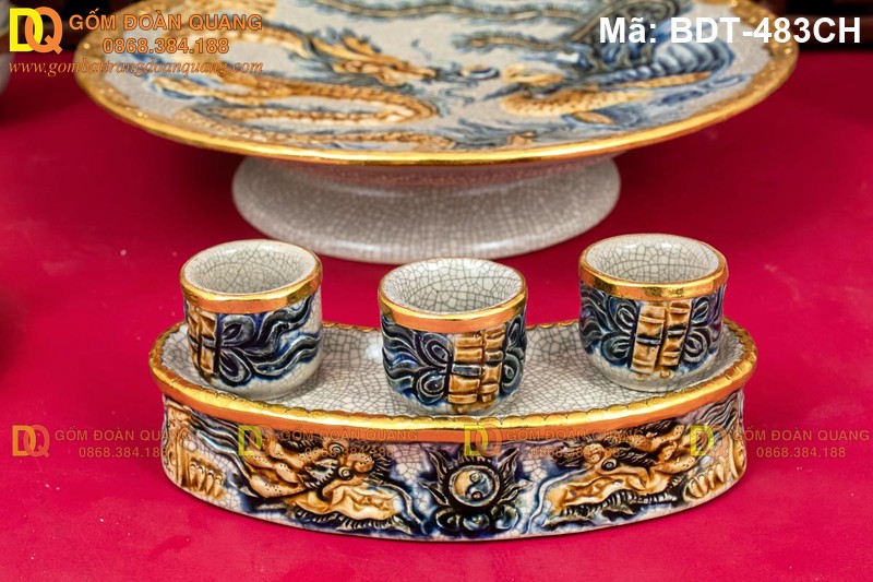 Bộ đồ thờ Bát Tràng đẹp đủ món mã BDT-483CH - Ảnh 10