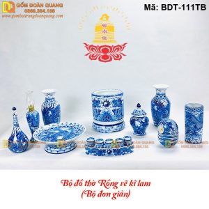 Bộ đồ thờ Bát Tràng Đoàn Quang chính hãng mã BDT-111TB