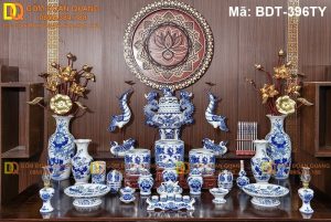 Bộ đồ thờ cao cấp Bát Tràng sang trọng mã BDT-396TY