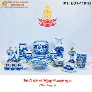 Bộ đồ thờ cao cấp tinh xảo sang trọng mã BDT-118TB
