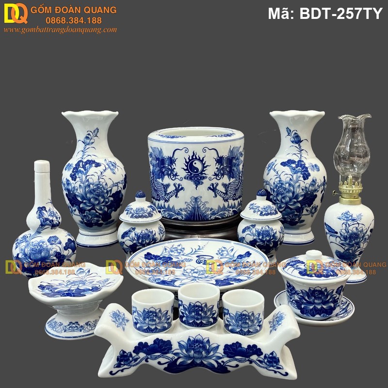 Bộ đồ thờ chuẩn truyền thống gia đình Việt mã BDT-257TY