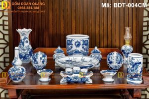 Bộ đồ thờ cơ bản 1 bát hương Rồng mã BDT-004CM