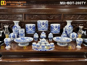 Bộ đồ thờ cơ bản 3 bát hương mã BDT-280TY