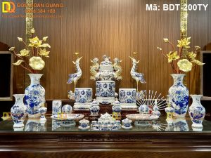 Bộ đồ thờ cúng đầy đủ, đẹp và dễ bài trí mã BDT-200TY