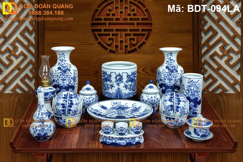 Bộ đồ thờ cúng đẹp chuẩn tâm linh mã BDT-094LA
