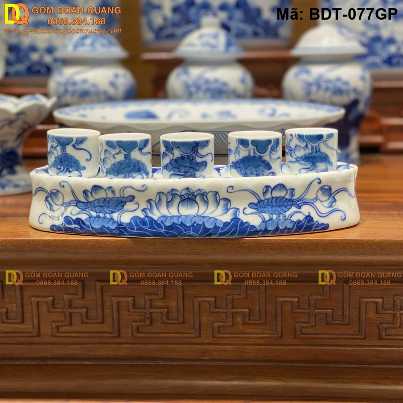 Bộ đồ thờ đầy đủ trọn bộ đẹp mã BDT-077GP - Ảnh 9