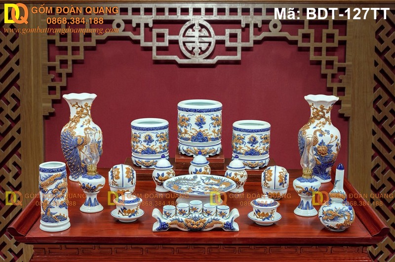 Bộ đồ thờ đầy đủ, trọn vẹn ý nghĩa mã BDT-127Bộ đồ thờ đầy đủ, trọn vẹn ý nghĩa mã BDT-127TT