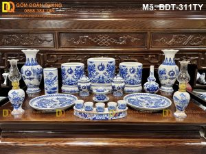Bộ đồ thờ đẹp chuẩn Bát Tràng mã BDT-311TY