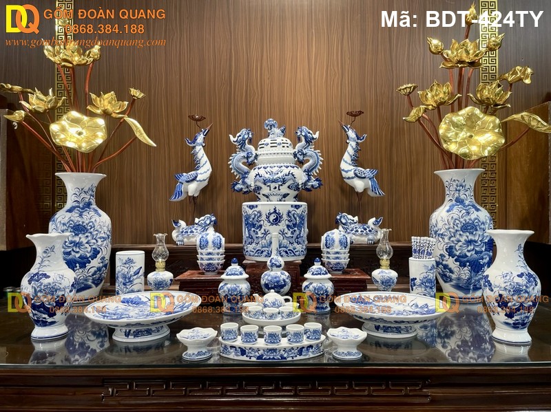 Bộ đồ thờ đẹp sang trọng đậm chất Việt mã BDT-424TY