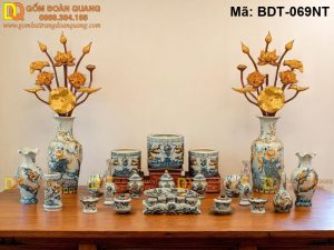 Bộ đồ thờ gia tiên đẹp chuẩn tâm linh mã BDT-069NT