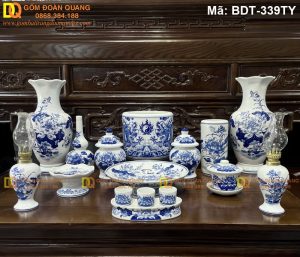 Bộ đồ thờ gia tiên truyền thống đẹp mã BDT-339TY