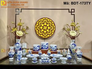 Bộ đồ thờ gia tiên truyền thống tinh tế mã BDT-173TY