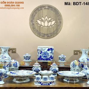Bộ đồ thờ gốm Bát Tràng cho gia đình Việt mã BDT-148TY